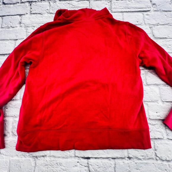 Under Armour Loose Pullover Hoodie Sweatshirt Medium Pink Logo Long Sleeve - Picture 8 of 8